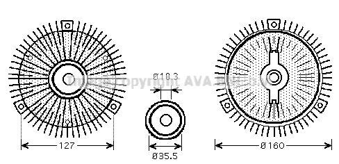 AVA QUALITY COOLING Kytkin, jäähdytystuuletin MSC409